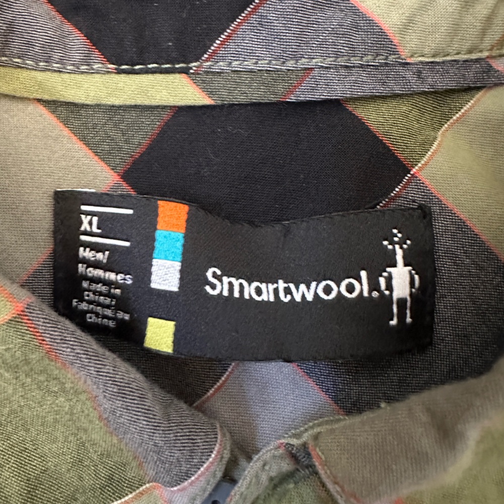 Smartwool Summit County Retro Plaid Button Up Shirt Wool/Cotton size XL - Picture 3 of 6